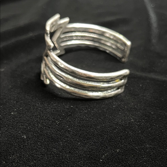 1521 Lucky Brand Arizona Silver Zigzag Cuff Bracelet - Picture 5 of 6